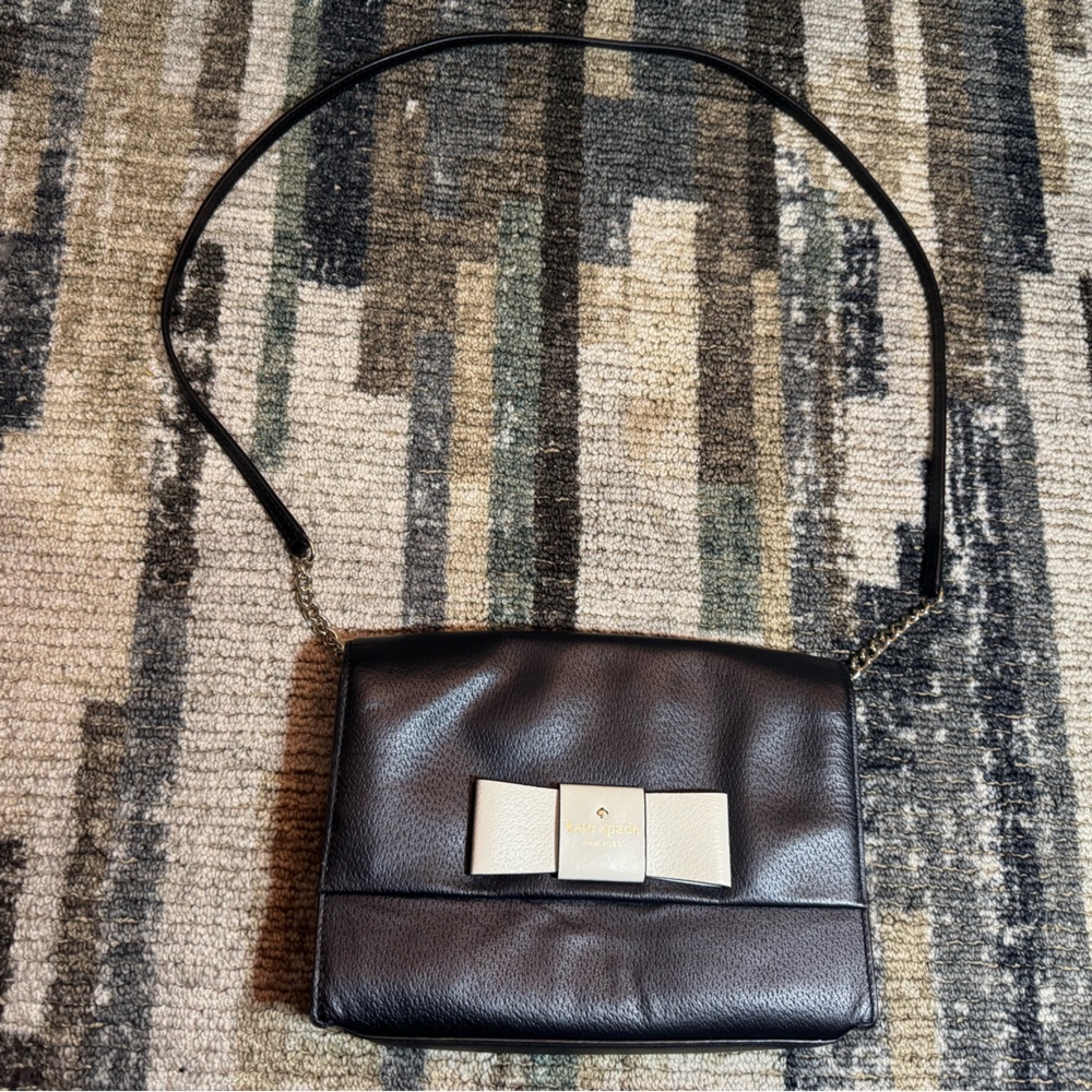 Kate Spade Black and Cream Crossbody Bag